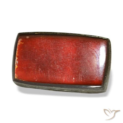 Ammolite multicolore naturelle baguette, 3,44 ct, opaque