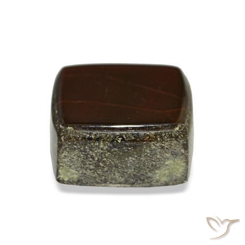 Ammolite multicolore naturelle carré, 1,52 ct, opaque