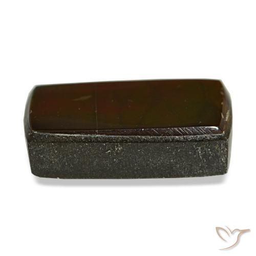 Ammolite multicolore naturelle baguette, 3,78 ct, opaque
