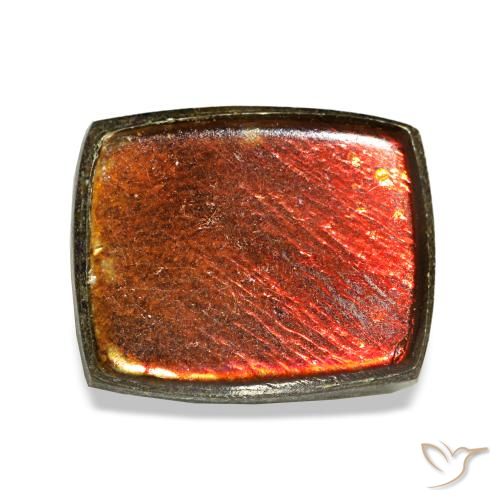 Ammolite multicolore naturelle baguette, 2,16 ct, opaque