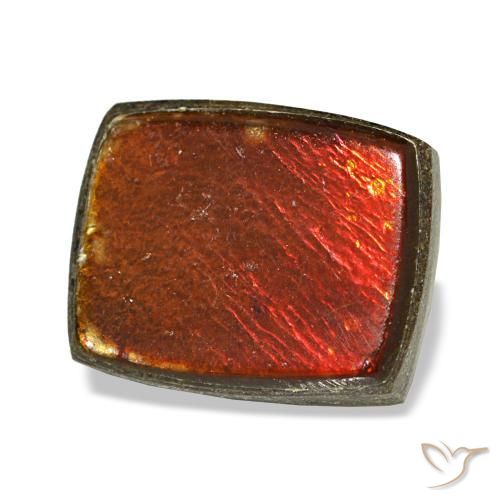 Ammolite multicolore naturelle baguette, 2,16 ct, opaque