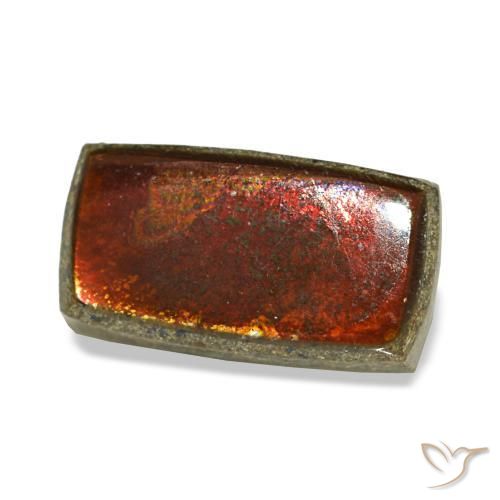 Ammolite multicolore naturelle baguette, 1,26 ct, opaque