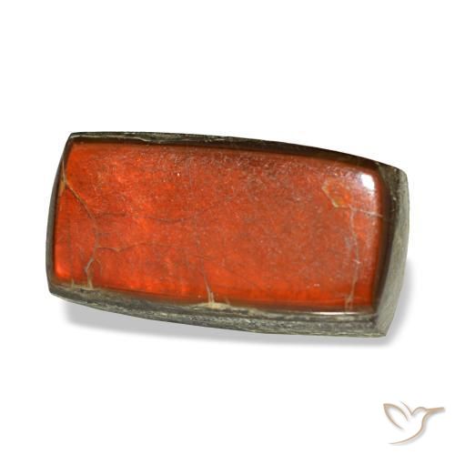Ammolite multicolore naturelle baguette, 2,13 ct, opaque