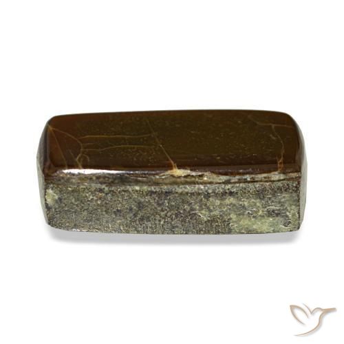Ammolite multicolore naturelle baguette, 2,13 ct, opaque