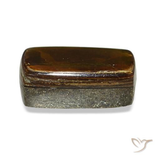Ammolite multicolore naturelle baguette, 1,87 ct, opaque