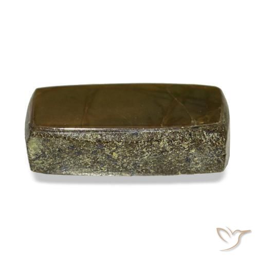 Ammolite multicolore naturelle baguette, 1,51 ct, opaque