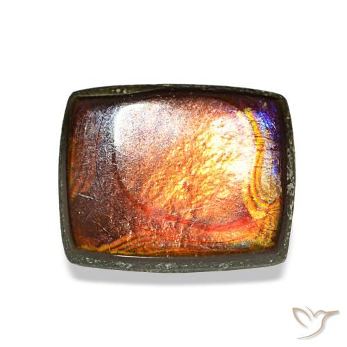 Ammolite multicolore de 1,79 ct, baguette, opaque