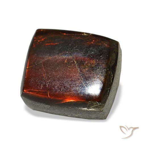 Ammolite multicolore naturelle baguette, 1,93 ct, opaque