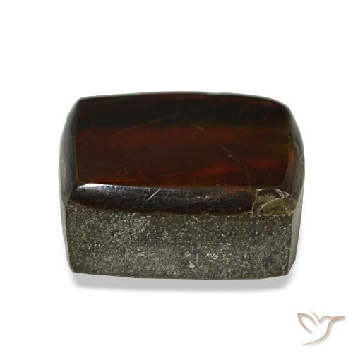 Ammolite multicolore naturelle baguette, 1,93 ct, opaque