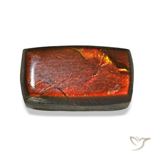 Ammolite multicolore naturelle baguette, 1,33 ct, opaque