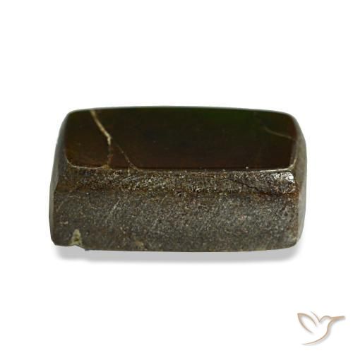 Ammolite multicolore naturelle baguette, 1,68 ct, opaque