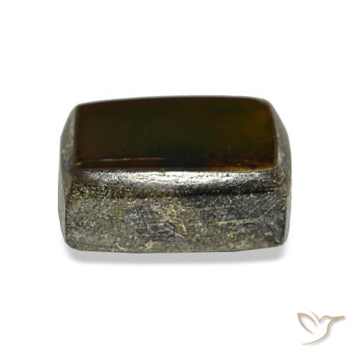 Ammolite multicolore naturelle baguette, 1,22 ct, opaque