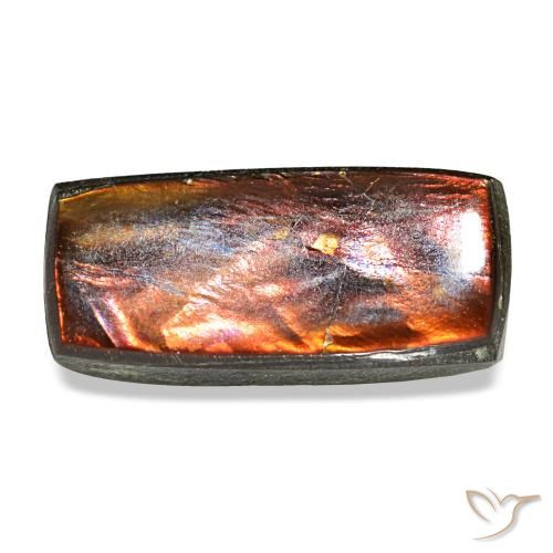 Ammolite multicolore naturelle baguette, 2,51 ct, opaque