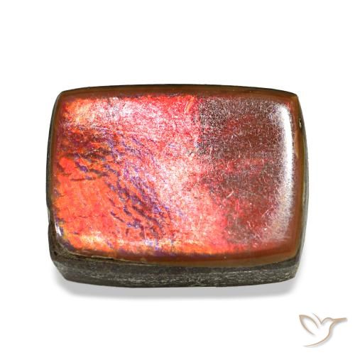 Ammolite multicolore naturelle baguette, 4,63 ct, opaque