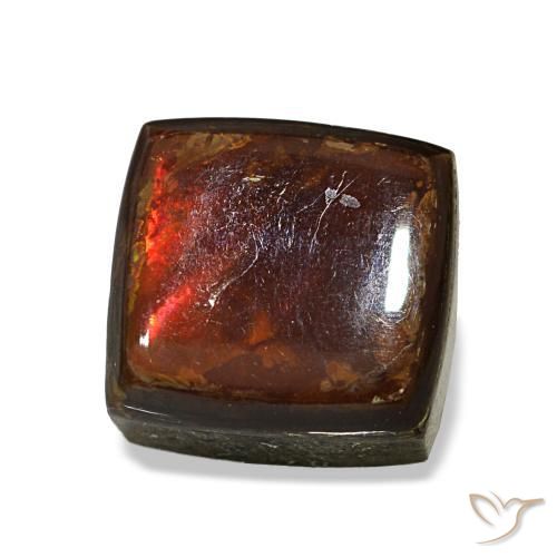 Ammolite multicolore naturelle baguette, 2,96 ct, opaque