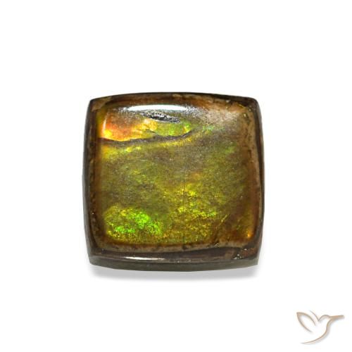Ammolite multicolore de 1,55 ct, baguette, opaque