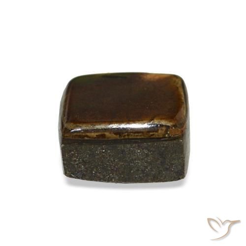 Ammolite multicolore naturelle baguette, 1,55 ct, opaque