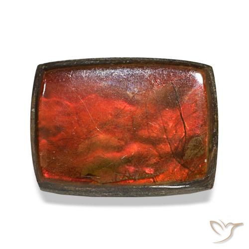 Ammolite multicolore naturelle baguette, 2,58 ct, opaque