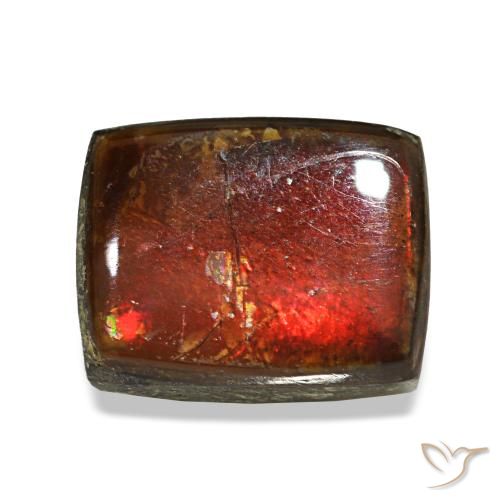 Ammolite multicolore naturelle baguette, 2,38 ct, opaque