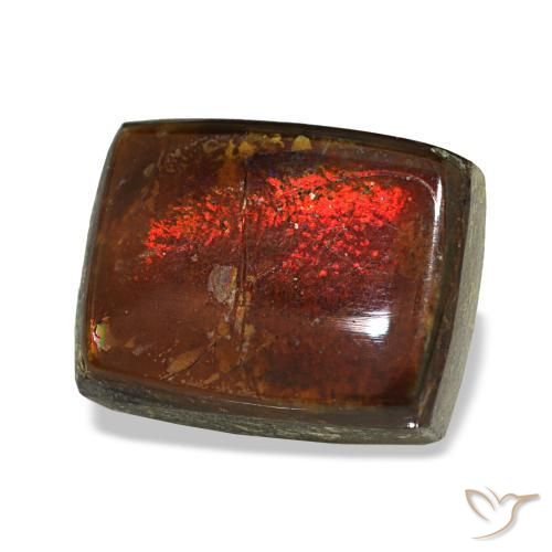 Ammolite multicolore naturelle baguette, 2,38 ct, opaque