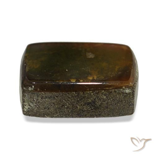Ammolite multicolore naturelle baguette, 2,38 ct, opaque