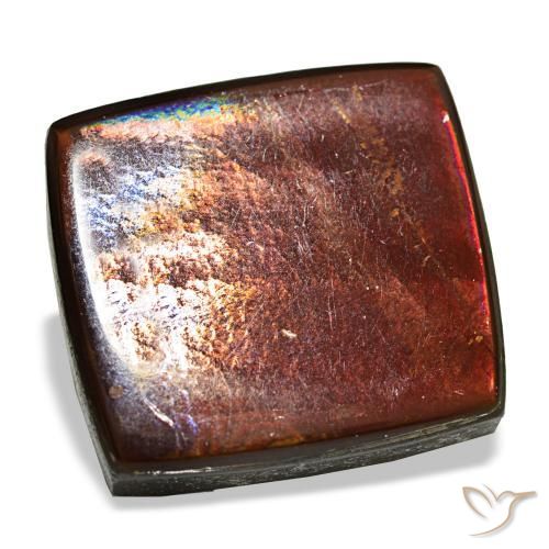 Ammolite multicolore naturelle baguette, 11,22 ct, opaque