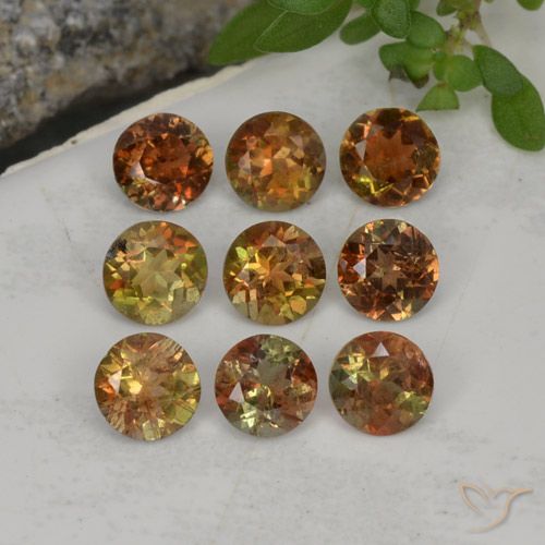 2.37ctw Naturel Multicolore Andalousite, Tour, VS-SI