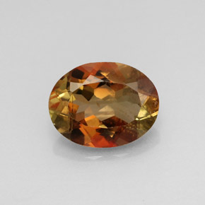 Andalousite multicolore naturelle coupe ovale, 1,82 ct, VS