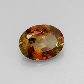 Andalousite multicolore naturelle coupe ovale, 1,82 ct, VS