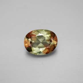 Andalousite multicolore naturelle coupe ovale, 1,47 ct, VVS-VS