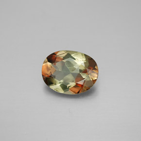 Andalousite multicolore naturelle coupe ovale, 1,47 ct, VVS-VS
