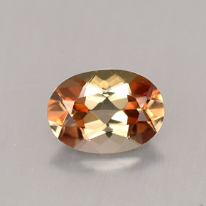 Andalousite multicolore naturelle coupe ovale, 0,82 ct, VVS-VS