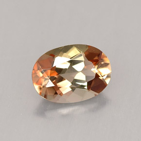 Andalousite multicolore naturelle coupe ovale, 0,82 ct, VVS-VS