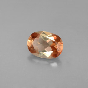 Andalousite multicolore naturelle coupe ovale, 1,28 ct, VVS-VS