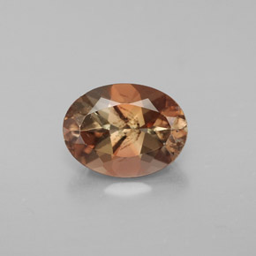 Andalousite multicolore naturelle coupe ovale, 1,20 ct, VS-SI