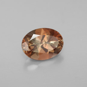 Andalousite multicolore naturelle coupe ovale, 1,20 ct, VS-SI