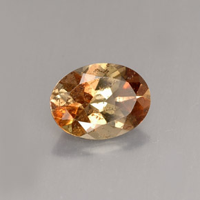 Andalousite multicolore naturelle coupe ovale, 1,17 ct, VS-SI