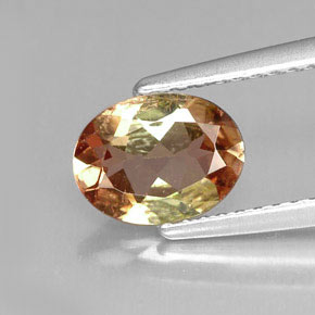 Andalousite multicolore naturelle coupe ovale, 1,05 ct, VS-SI