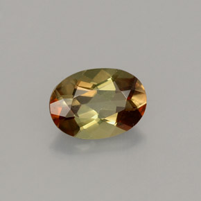 Andalousite multicolore naturelle coupe ovale, 0,77 ct, VVS-VS