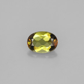 Andalousite multicolore naturelle coupe ovale, 0,82 ct, VVS-VS