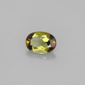 Andalousite multicolore naturelle coupe ovale, 0,82 ct, VVS-VS