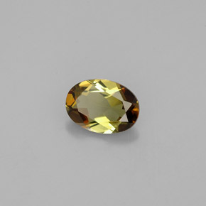 Andalousite multicolore naturelle coupe ovale, 0,76 ct, VVS-VS