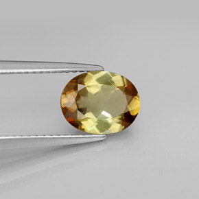 Andalousite multicolore naturelle coupe ovale, 1,63 ct, VS