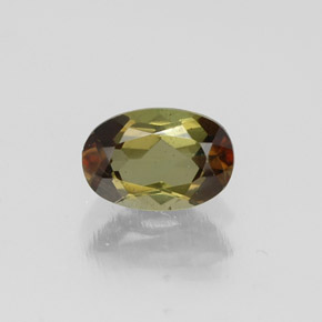 Andalousite multicolore naturelle coupe ovale, 0,50 ct, VVS-VS