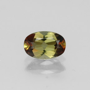 Andalousite multicolore naturelle coupe ovale, 0,43 ct, VVS-VS