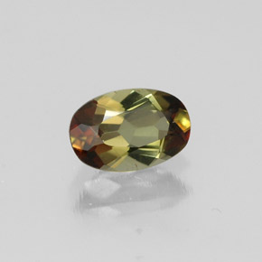 Andalousite multicolore naturelle coupe ovale, 0,43 ct, VVS-VS