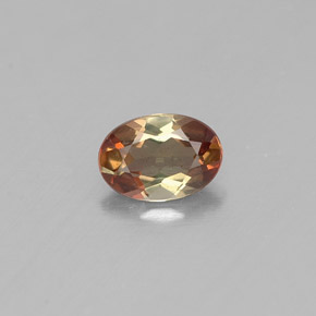 Andalousite multicolore naturelle coupe ovale, 0,39 ct, VVS-VS