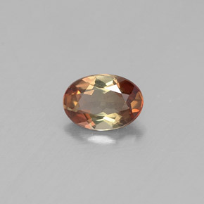 Andalousite multicolore naturelle coupe ovale, 0,39 ct, VVS-VS