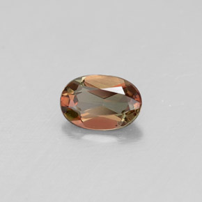 Andalousite multicolore naturelle coupe ovale, 0,42 ct, VVS-VS