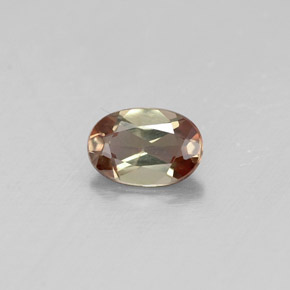 Andalousite multicolore naturelle coupe ovale, 0,40 ct, VVS-VS